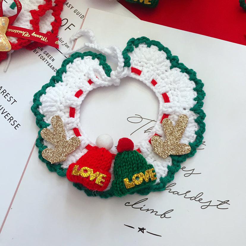 Handcrafted Festive Wool Pet Collar - Stylish Christmas Accessory For Your Beloved Pet-4