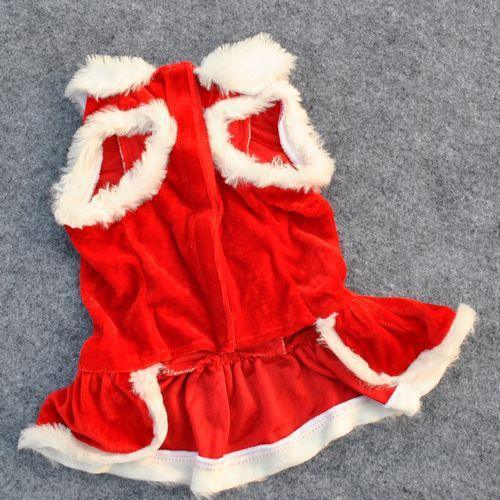 Classic Festive Red Velvet Skirt For Pet Fashionistas-1